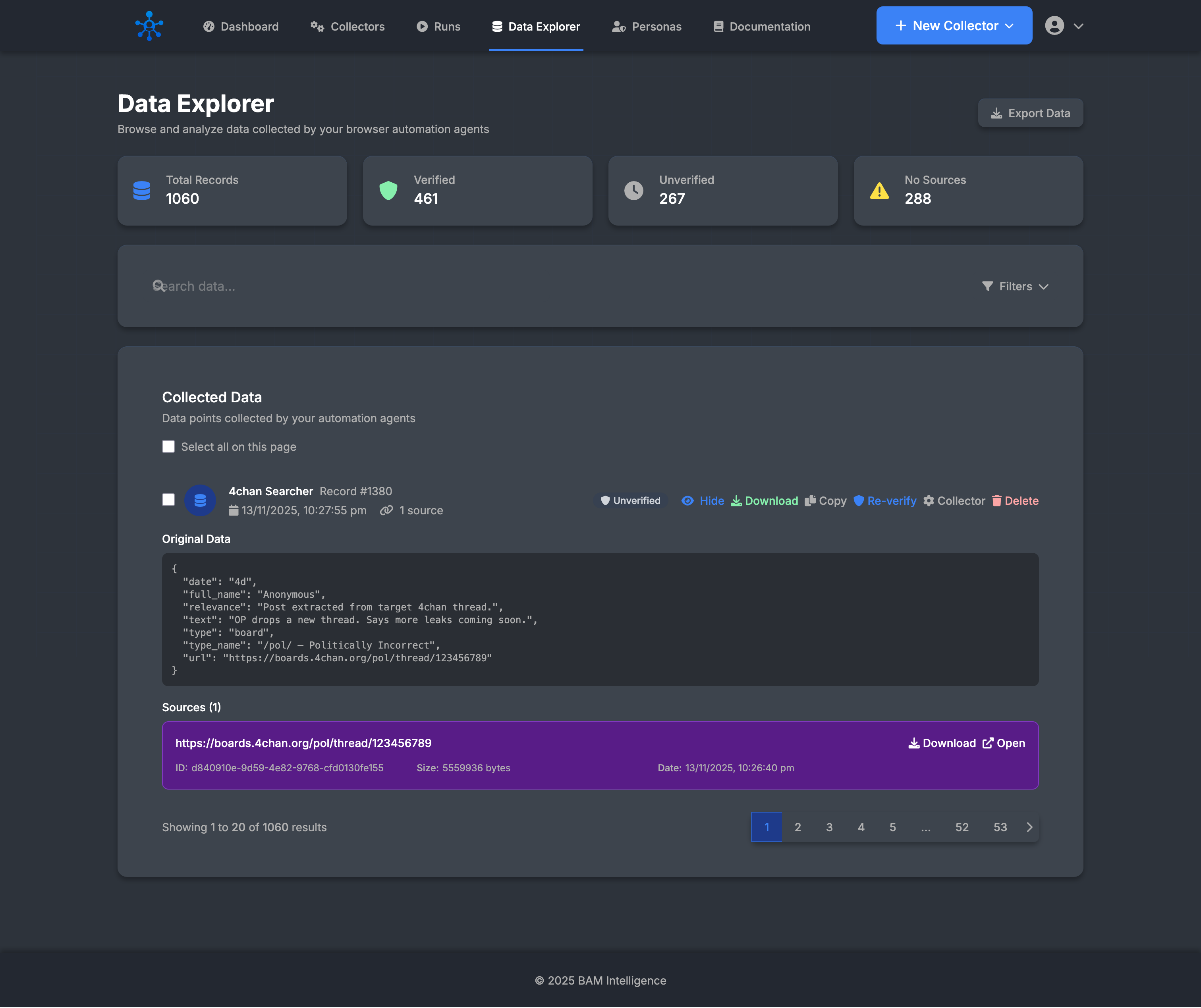 BAM Intelligence Structured Outputs